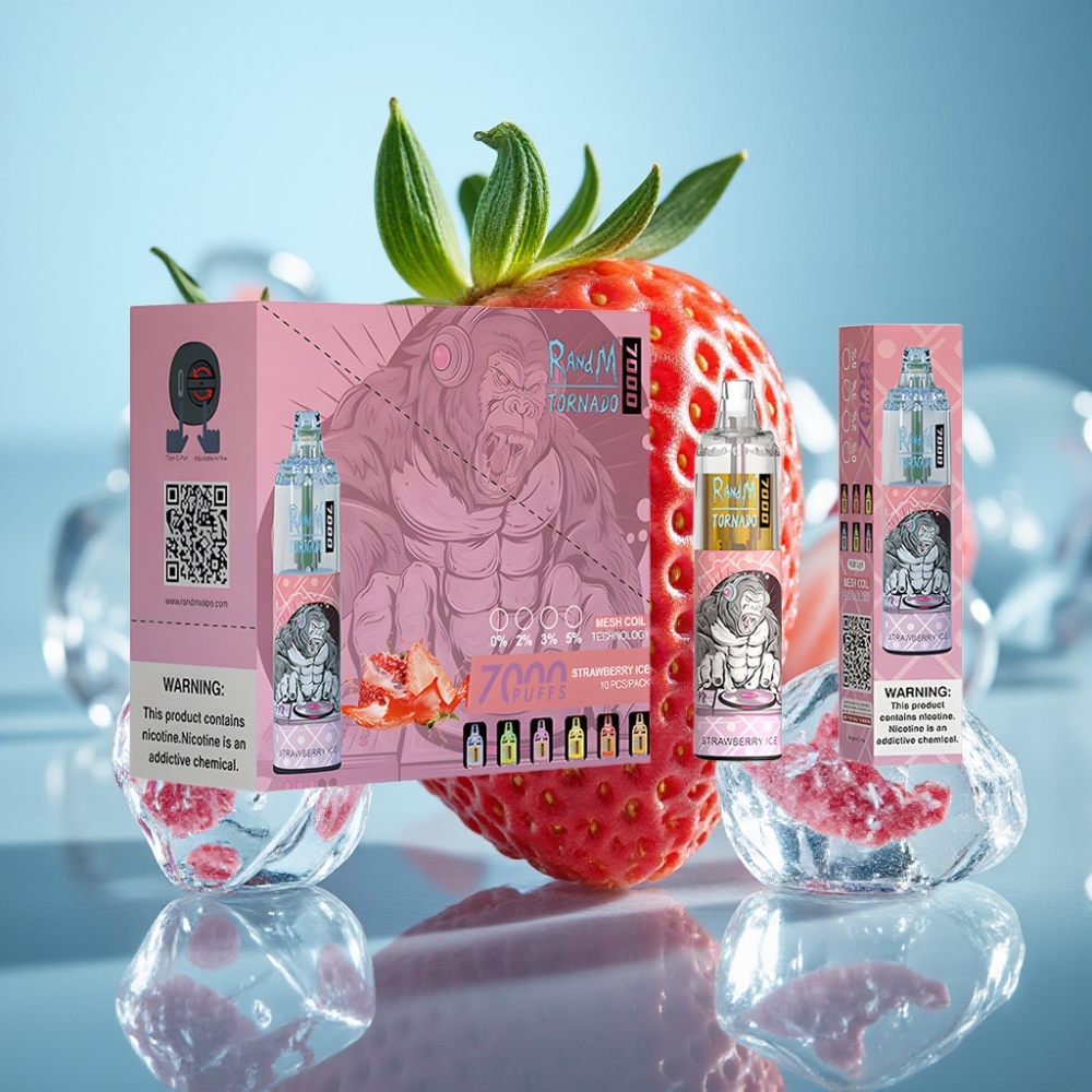 Fumot Tornado 7000 Puffs 14ML Mesh RGB Strawberry Ice