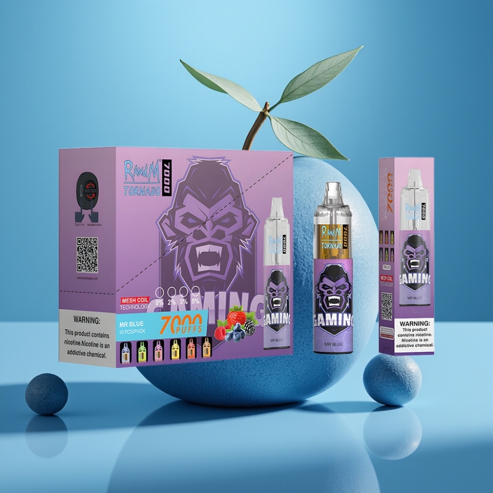 Fumot Tornado 7000 Puffs 14ML Mesh RGB Typ-C Dr. Blue