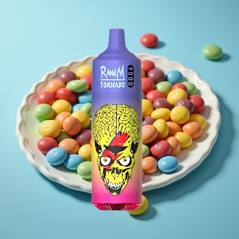RandM Fumot Tornado 9000 Puffs 18 mL Mesh Coil Skittles