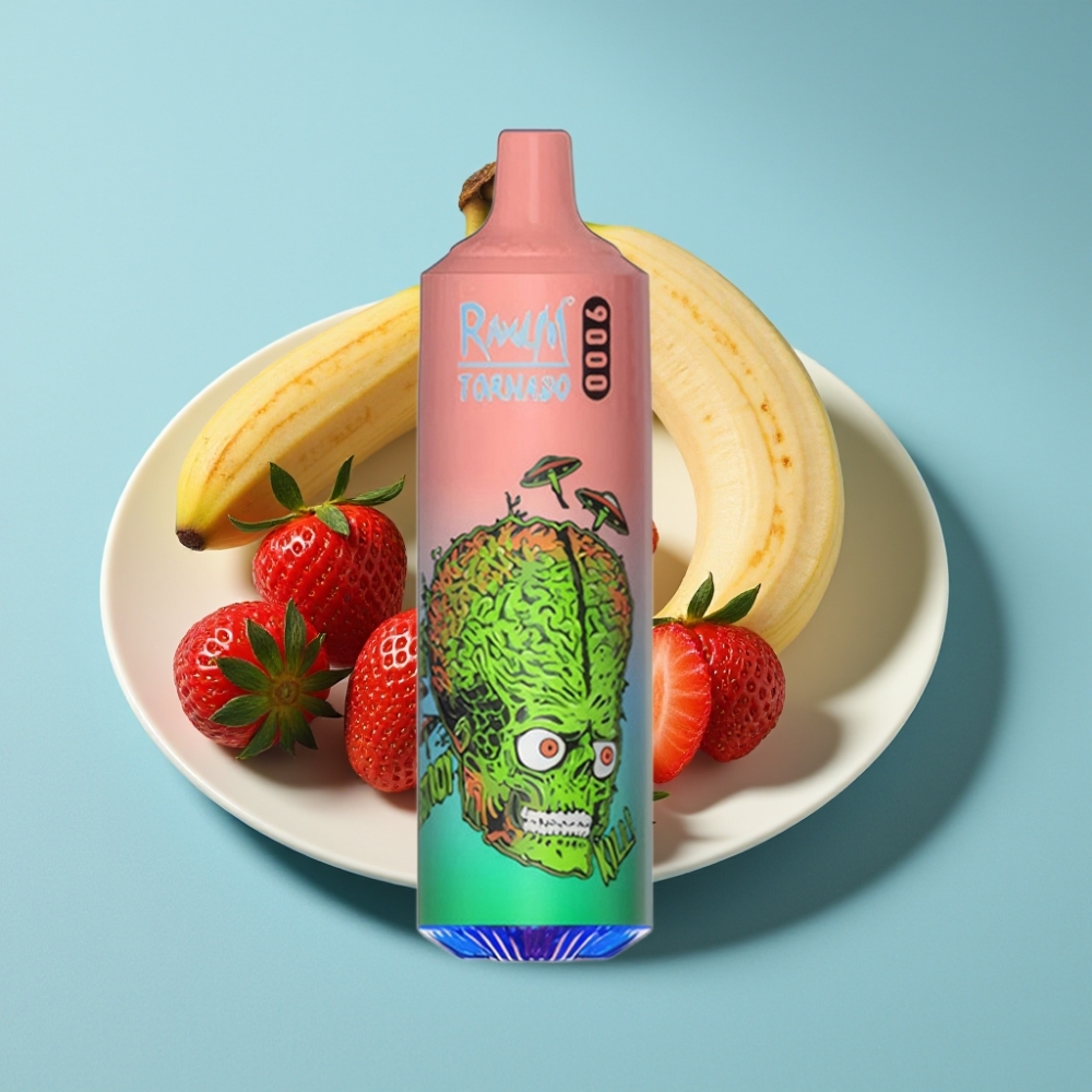 RandM Tornado 9000 Puffs 18 mL Mesh Coil Strawberry Banana