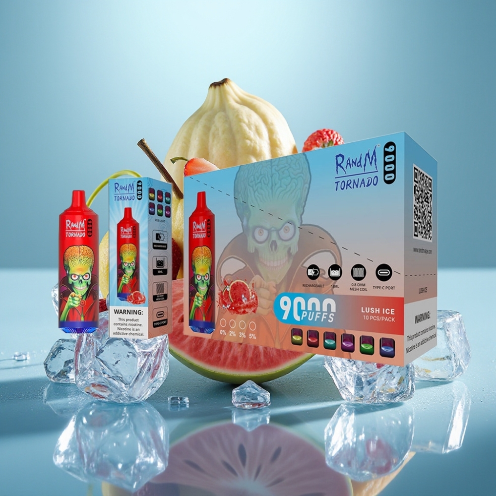 RandM Tornado 9000 Puffs 18 mL Mesh RGB Lush Ice