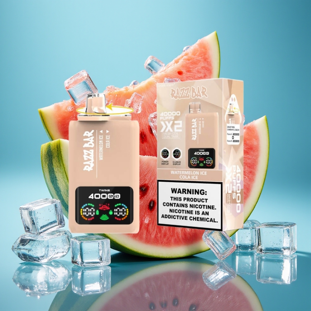 Razz Bar 40000 Puffs Power Screen Mesh Coil WATERMELON ICE & COLA ICE