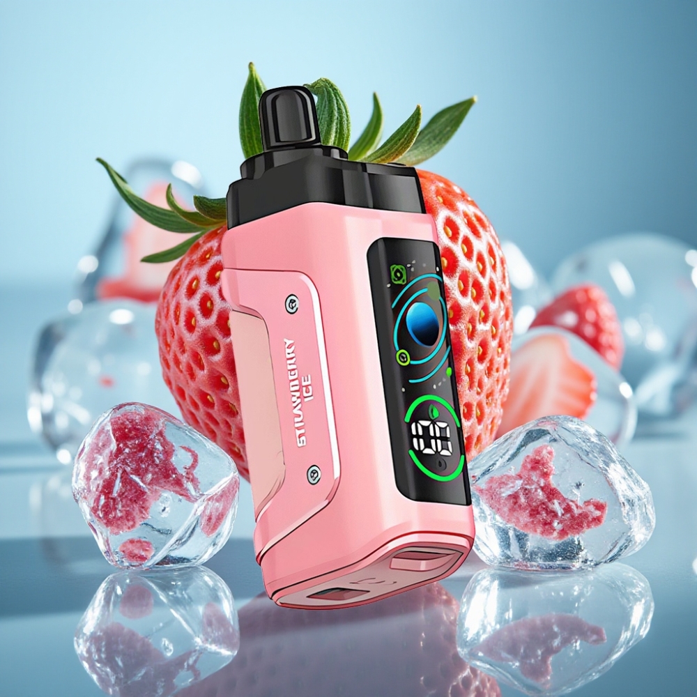 Razz Bar 45000 Pufów Jednorazowy Vape z Mocą 20 mg/ml i Smakiem Truskawkowy Lód
