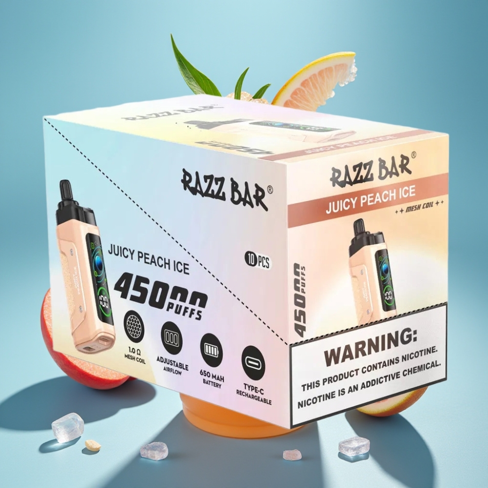 Razz Bar 45000 Puffs 1.0 Ohm Mesh Ice Brzoskwiniowy