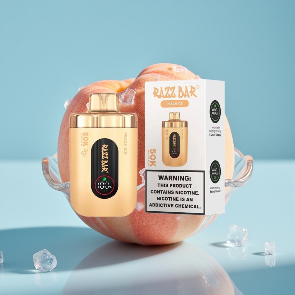 Razz Bar 50K Puffs 1.0 Ohm Mesh Peach Ice