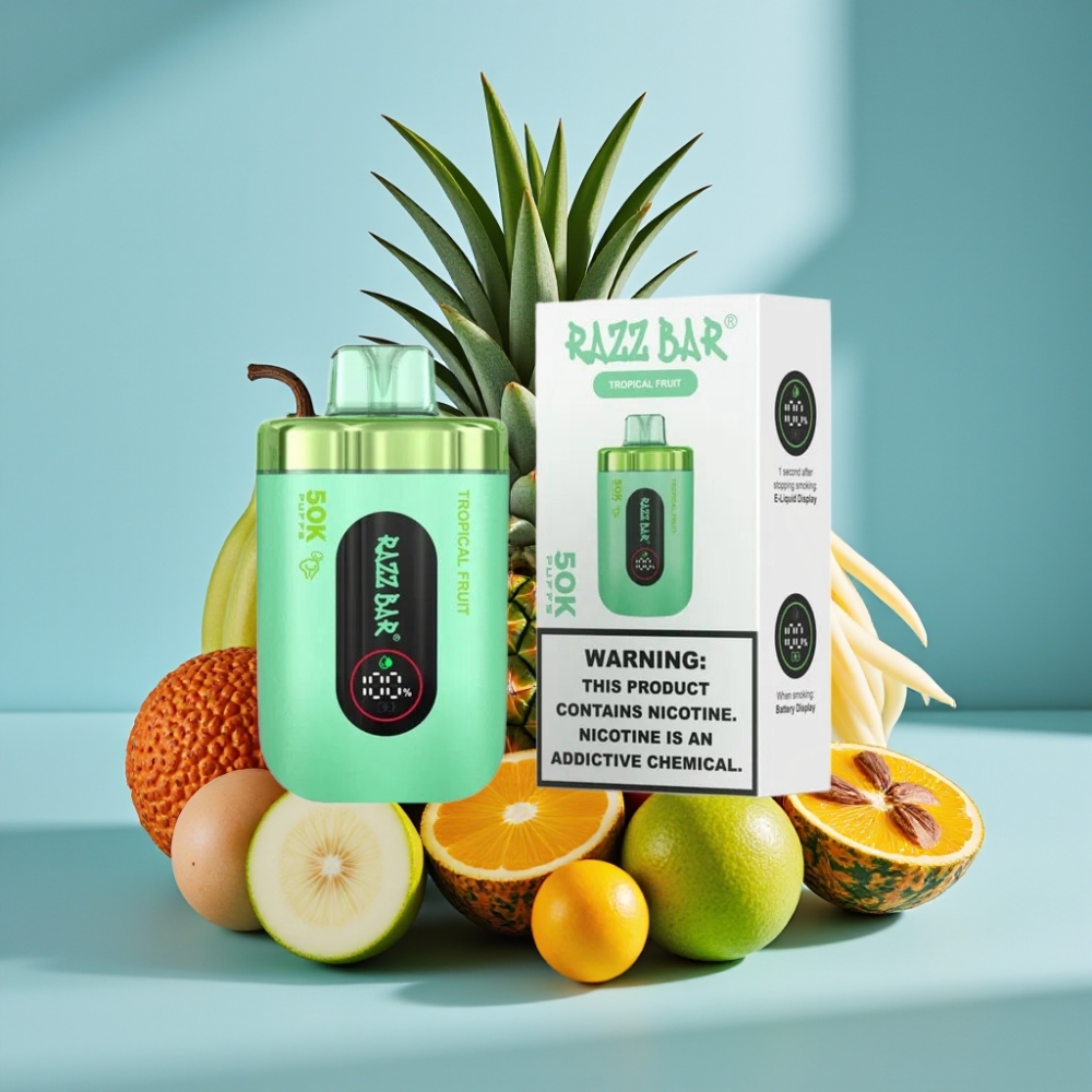 Razz Bar 50K Puffs 1.0 Ohm Mesh Tropical Fruit