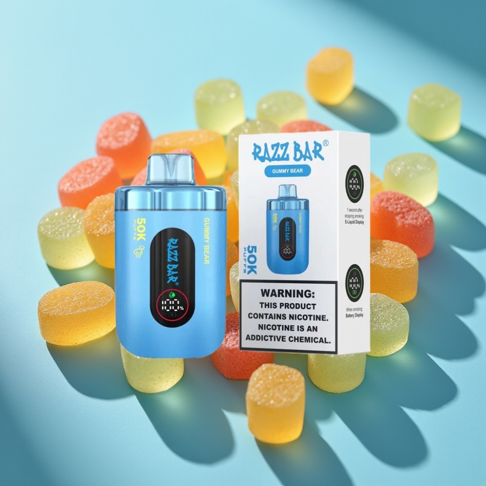 Razz Bar 50K Puffs 1.0 Ohm Mesh Type-C Gummy Bear