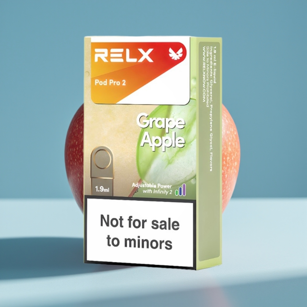 RELX Pod Pro 2 600 Puffów 0% Nikotyny Grape Apple 1,9ml