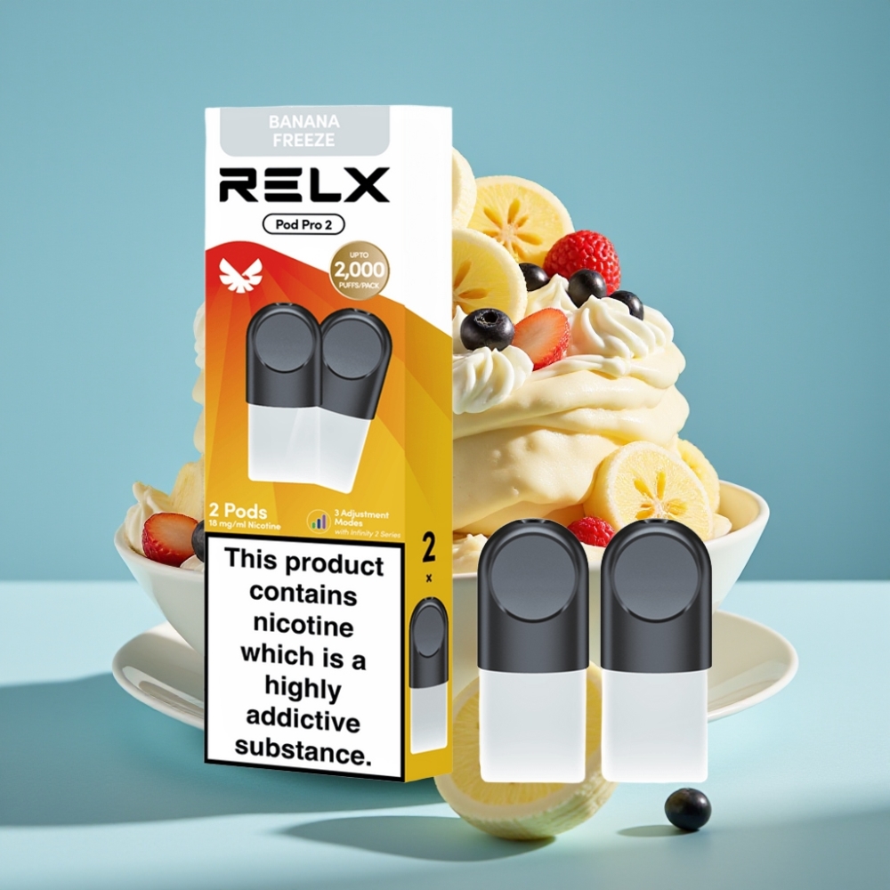 RELX Pod Pro 2 600 Puffów 1.8% Nikotyny Banana Freeze