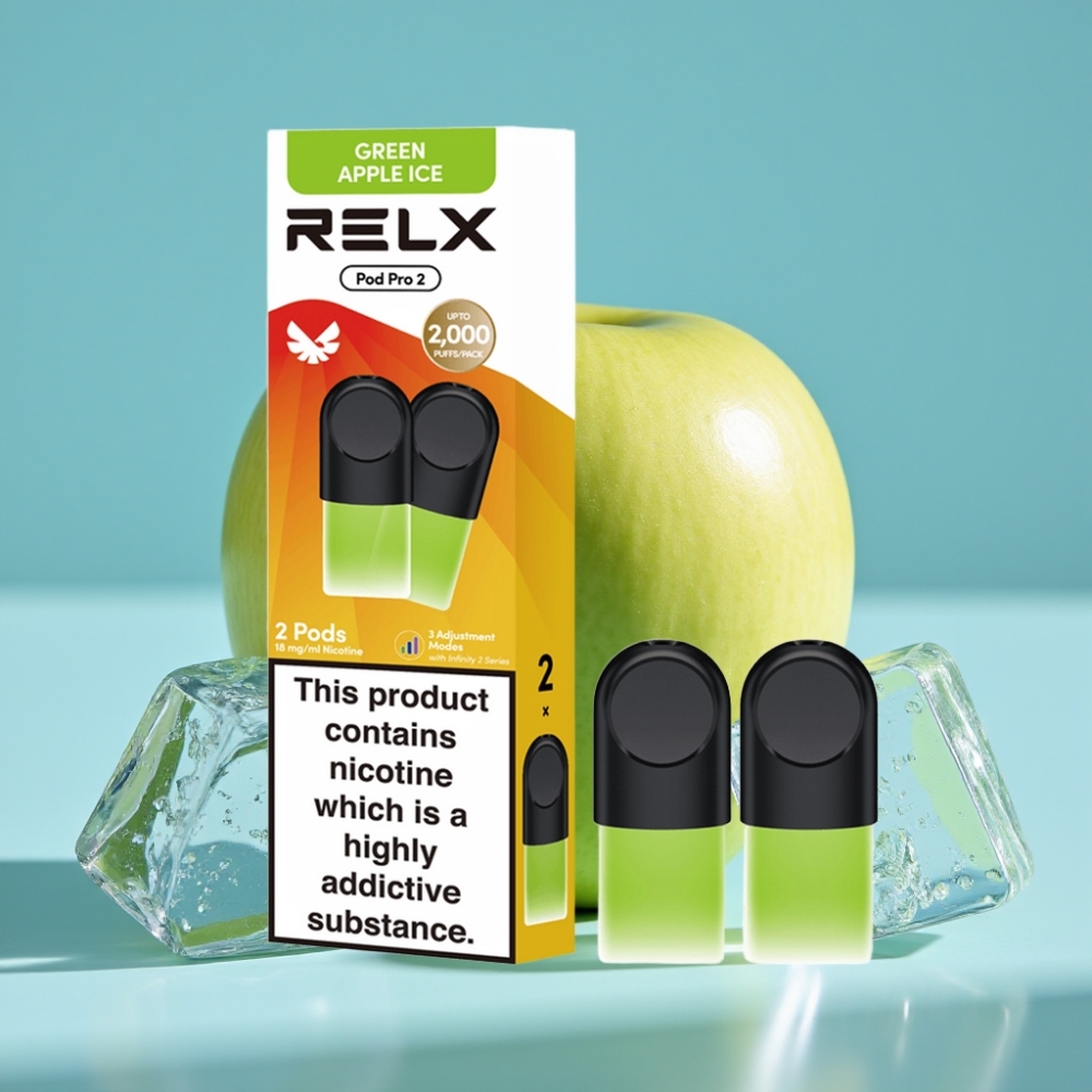 RELX Pod Pro 2 600 Puffów 1.8% Nikotyny Green Apple Ice