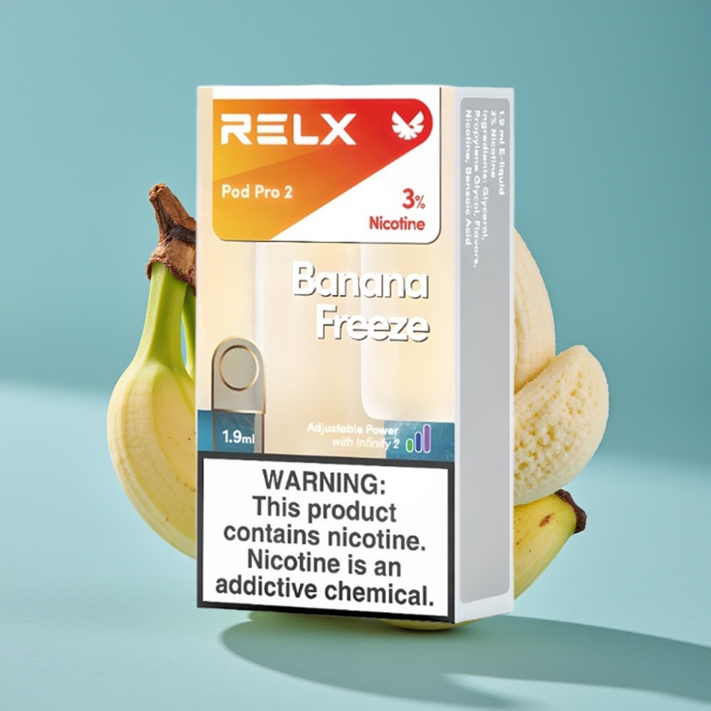 RELX Pod Pro 2 600 Puffów 3% Nikotyny Banana Freeze 1.9ml