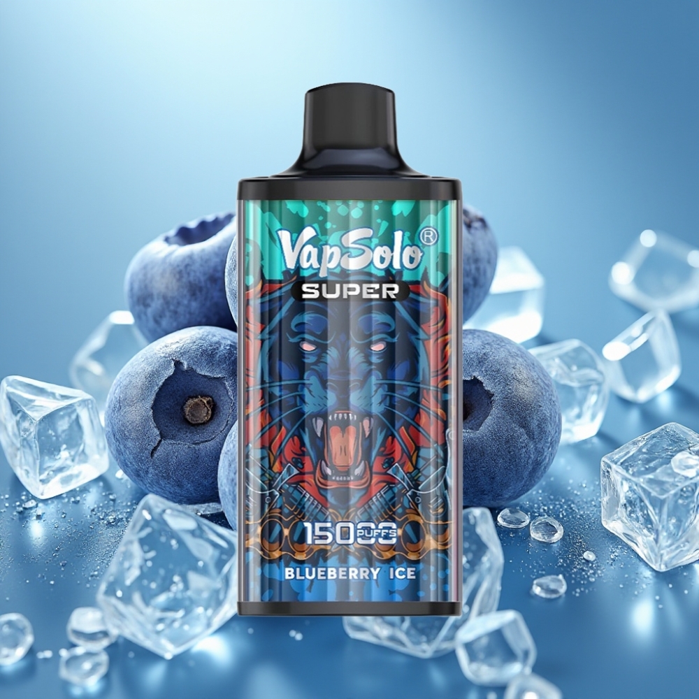 Vapsolo Super 15000 Puffs 40ml 850mah Type-C Blueberry Ice