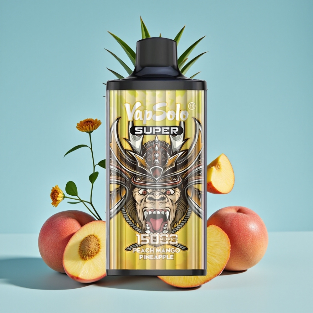 Vapsolo Super 15000 Puffs 40ml 850mah Type-C Peach Mango Pineapple