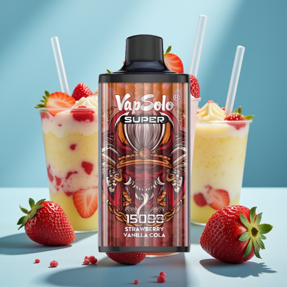 Vapsolo Super 15000 Puffs 40ml 850mah Type-C Truskawka Wanilia Cola