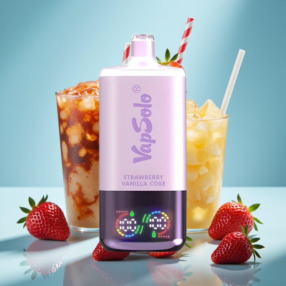 VapSolo Triple 30000 Puffs 40ml 3 Zbiorniki Strawberry Vanilla Coke