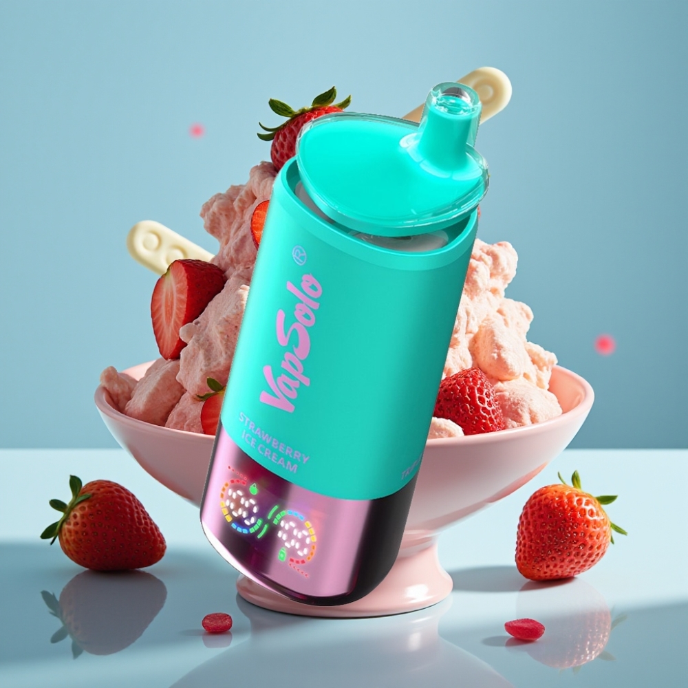 VapSolo Triple 30000 Puffs 40ml Typ-C Truskawkowy Lód