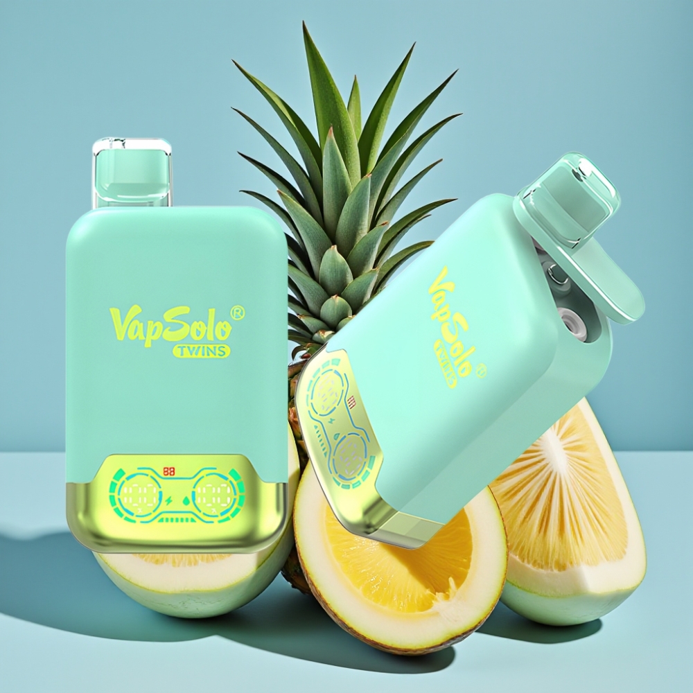 Vapsolo Twins 20000 Puffs 40ml 2xZasobnik Typ-C Triple Melon & Pineapple Coconut