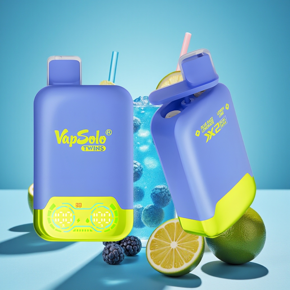 Vapsolo Twins 20000 Puffs 40ml Type-C Blue Razz Lemonade & Lemon Lime